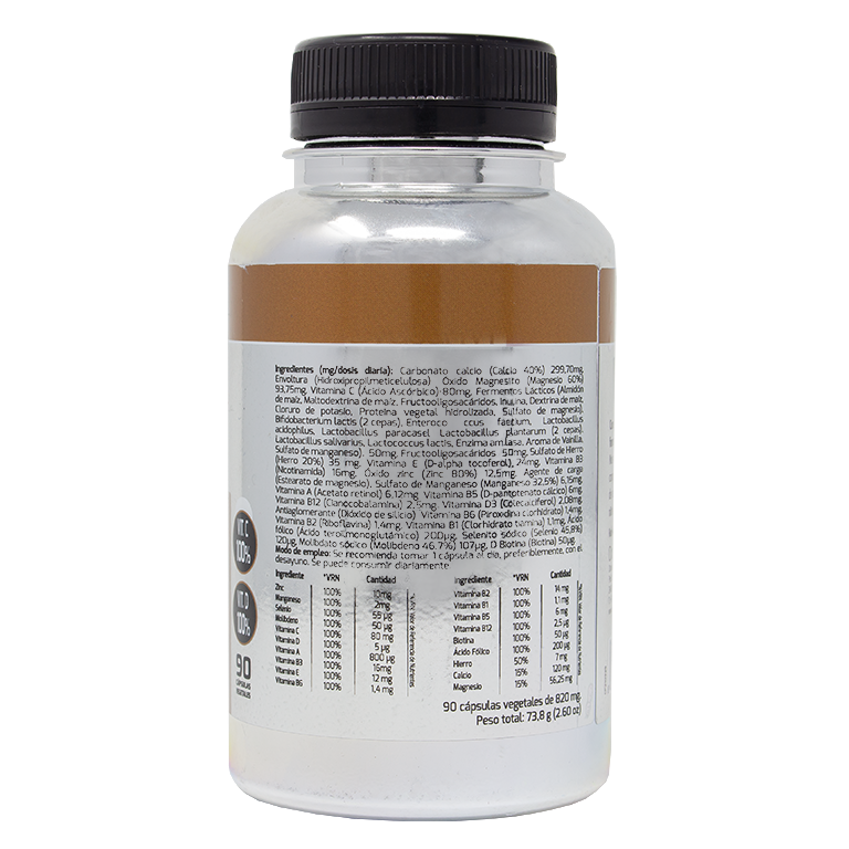 Multivitamin | 90 Kapsler | 19 Vitaminer + Probiotika | Drasanvi