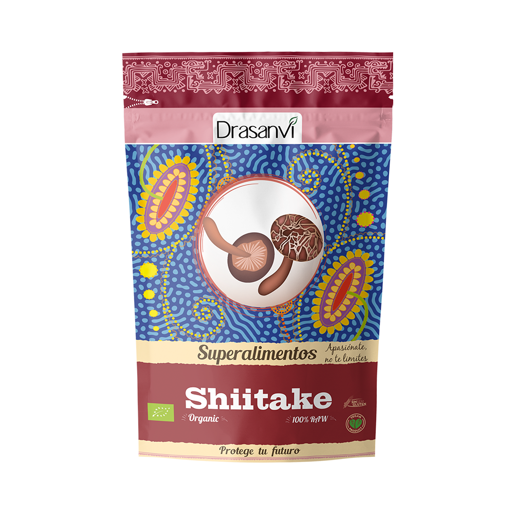 Shiitake Økologisk 125g | Kinesisk pulver | Vitamin D + Fiber | Drasanvi