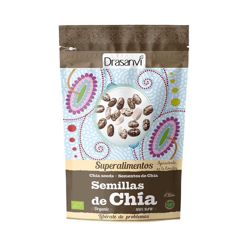 Chia Økologisk 250g | Paraguayansk Frø | Omega 3-6-9 + Fiber | Drasanvi