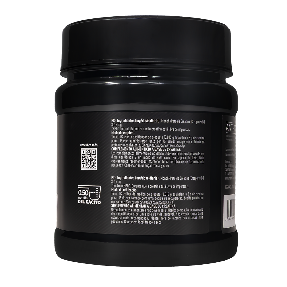 Kreatine Creapure 300g | Monohidrat Rent 99,5% | Ytelse + Styrke | Drasanvi