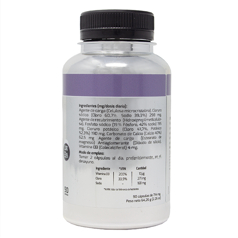 Elektrolytter 90 Kapsler | Natrium, Kalium, Kalsium, Fosfat, Vitamin D3 | Drasanvi