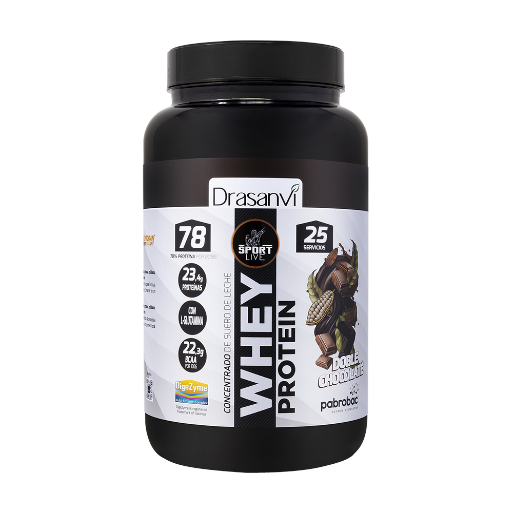 Whey Protein Konsentrert 750g | Doping Free | Dobbel Sjokolade | Drasanvi