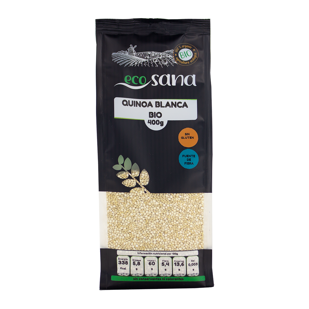 Quinoa Hvite Frø Økologisk 400g | Boliviansk frø | Protein | Ecosana