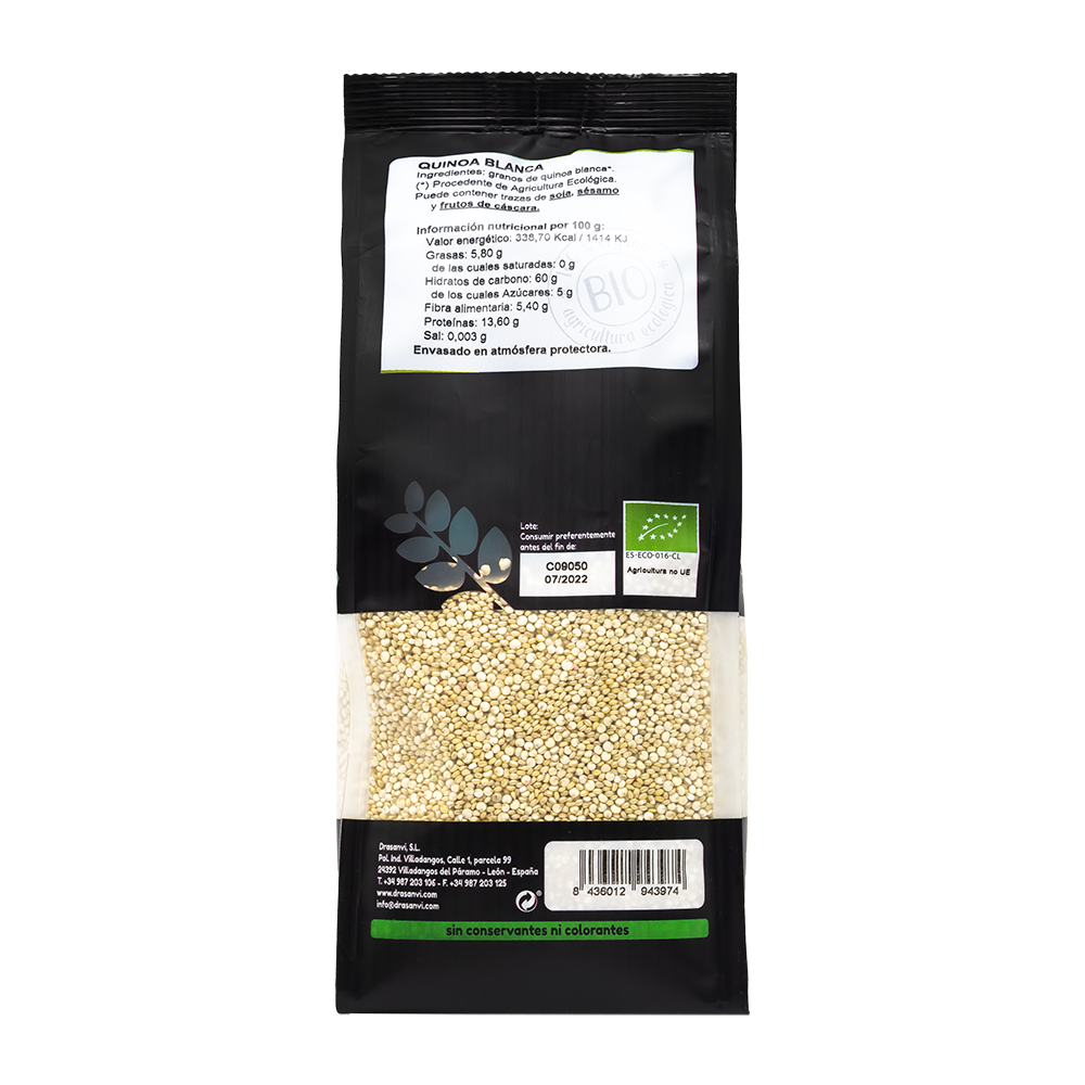 Quinoa Hvite Frø Økologisk 400g | Boliviansk frø | Protein | Ecosana