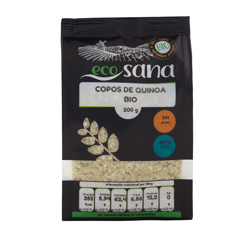Quinoa Hvite Flak Økologisk 200g | Boliviansk flak | Protein | Ecosana