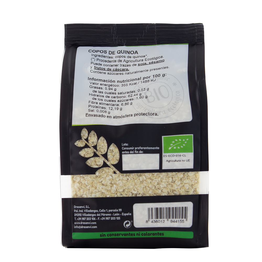 Quinoa Hvite Flak Økologisk 200g | Boliviansk flak | Protein | Ecosana