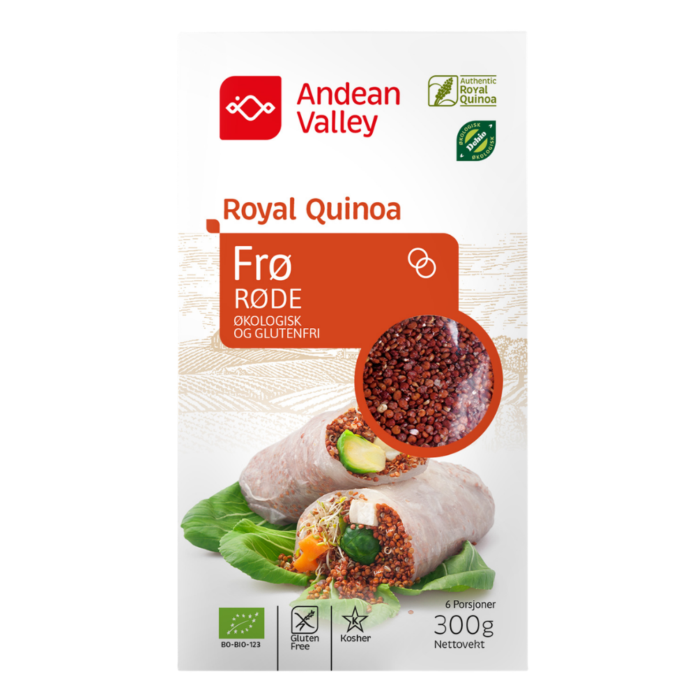Quinoa Røde Frø Økologisk 300g | Boliviansk frø | Andean Valley